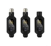 Wireless Microphone System XLR Transmitter and Receiver for Dynamic | Mics, 600-690MHz UHF, <15ms Latency, 24-Bit Audio, 80m Range, Rechargeable Bodypack for Pro Audio Gear Black(1 in 2)