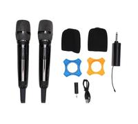 Wireless Microphone UHF Handheld Dynamic Mic System Signal Noise Reduction for Karaoke Singing Party Black