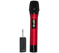 Wireless Microphone, Uhf Metal Dynamic Handheld Karaoke Mic, Rechargeable Receiver (Work 6hs),160ft Range, for Karaoke, Singing, Stage, Wedding, Speech, Karaoke Machine, Speaker, Amplifier, Mixer
