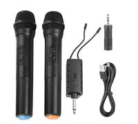 Wireless Microphone, Universal VHF Handheld Microphone with Rechargeable Receiver and Antenna, Microphone Speaker for Karaoke, Singing, Party, Wedding