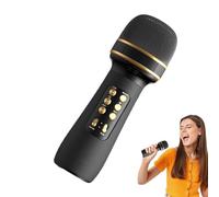 Wireless Microphones, Singing Microphone, Handheld Microphone, Party Supplies -1 Wireless Microphone with LED Lights for Family Meetings