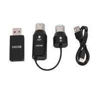 Wireless MIDI Adapter Professional, Low Latency 5 Pin DIN to USB MIDI Connection for Live Performance Studio Setup ABS Rechargeable 2 Piece Set
