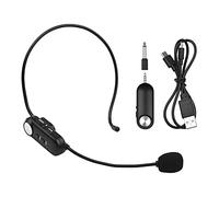 Wireless Mircrophone Headset HUIOP Headset All-Purpose Wireless Microphone UHF Wireless Mic Microphone System Built-in Battery with 3.5mm Plug/ 6.35mm Converter for Video Recording Vlogging Live Strea