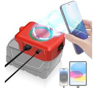 Wireless Mobile Phone Charger for Einhell 18 V MAX Battery, Wireless for Einhell USB Charger Adapter Type C Phone Quick Charger for Samsung for Android for iPhone, Camping, Travel, Outdoor Work
