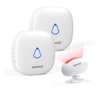 Wireless Motion Sensor Door Chime: Business Entry Doorbell Indoor Motion Detector Alarm Buzzer Store Entrance Alert Bell (1000Ft Range, 32 Tunes, 5 Level Volume) 1 sensors 2 Receiver