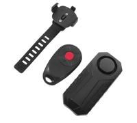 Wireless Motorcycle Alarm with Remote Control, Ip65 Waterproof | Adjustable Volume, Black Plastic Alloy Build, Key Fob Included, for Bicycle and E-bikes Use