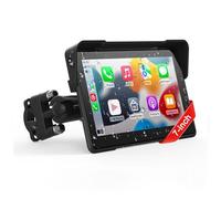 Wireless Motorcycle Apple Carplay,7 Inch Portable Motor GPS Navigation with Apple Carplay & Android Auto,Siri & Google Assistant, Anti-Glare/Bluetooth 5.2/ Voice Control/ IP69K Waterproof Touchscreen