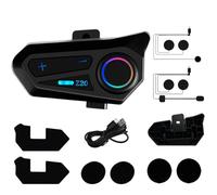 Wireless Motorcycle Communication Headset - Noise Reducing Speaker System, IPX6 Waterproof Construction, USB Type-C Rechargeable Audio Device | Rider Group Chat, Voyages Lo