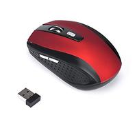 Wireless Mouse 2.4G Laptop Mouse Gaming Mouse with USB Receiver, Cordless Mouse for Laptop, PC, Work from Home Essentials Portable Computer Mouse Wireless Cool Stuff (Red)