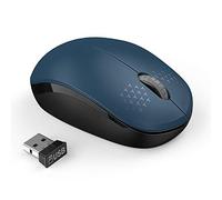 Wireless Mouse, 2.4G Noiseless Mouse with USB Receiver - seenda Portable Computer Mice for PC, Tablet, Laptop, Notebook - Blue & Black