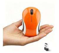 Wireless Mouse 2.4GHz USB,12-Month Battery Life,Cute Computer Mouse 1600 D-PI,Ambidextrous,Small Portable Compact Travel Cordless Mice 3 Buttons Compatible with PC,Mac,Laptop Student boy Girl Gift