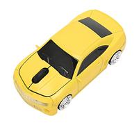 Wireless Mouse, 2.4GHz Wireless Cool Sport Car Mouse, Car Shape Mouse Optical Wireless Gaming Mouse,1600 DPI Sports Computer Mouse for Win for Linux for OS X (Yellow)