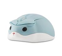 Wireless Mouse Cute Cartoon Hamster Shape Mouse Portable Travel 2.4GHz 1200DPI Optical Cordless Mouse with USB Receiver Compact Silent Mice for Laptop PC Computer Mac for Kids Gift, Blue