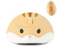 Wireless Mouse,Cute Hamster Shape,1200DPI with USB Unified Receiver,Silent Portable Cordless Optical Cordless Mouse, for Travel School Office PC Computer Laptop, Gift for Kids and Girls (Yellow)