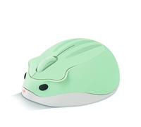Wireless Mouse Cute Hamster Shape Optical Mice Green Mouse,1200 DPI Noise Reduction Ultra Portable Travel Mice,2.4 GHz with USB Unifying Receiver for PC Mac Laptop Computer Kids Girl School Gift