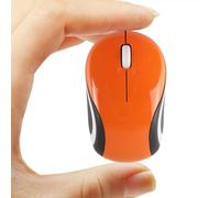 Wireless Mouse Cute Mini Computer Mouse for Laptop-Small Size Pocket Portable Compact Travel USB Optical Mice 3 Buttons 1600 DPI Cordless Mouse for PC Computer Notebook MacBook Kids Girl Gift (Orange)