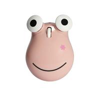 Wireless Mouse Dual Mode Bluetooth 5.1/2.4G USB Lovely Cute Animal Frog Shape Mice 1200D-PI Portable Cordless Mute Ergonomic Mouse for Laptop PC iPad Windows/iOS/Android Children Kids Gift (Pink)