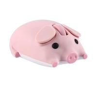 Wireless Mouse Dual Mode Bluetooth 5.1/2.4G USB Lovely Cute Animal Pig Shaped Mice 1200DPI Portable Cordless Mute Ergonomic Mouse for Laptop PC iPad Windows/iOS/Android Children Kids Gift (Pink)