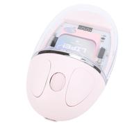 Wireless Mouse, Dual Mode Transparent Computer Mouse Precise Positioning Silent Click with Receiver for Desktop Laptop (Pink)