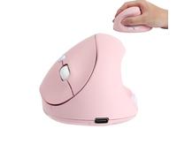 Wireless Mouse Ergonomic Vertical Pink Rechargeable Silent Upright Comfortable Carpal Tunnel Ergo Optical Cordless Mice for Small Middle Hands for PC Laptop Computer Macbook Office Work Wrist Pain