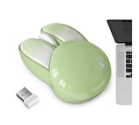 Wireless Mouse for Animals: Cute Silent Clicks Rabbit Shape Compact Portable USB Receiver with 2.4G Battery, Easy Grip Design | Pc Laptop gamings Study Work Travel