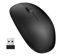 Wireless Mouse for Laptop, Gaming Mice Computer Mouse, 2.4G Cordless Mice with USB A Nano Receiver with Noiseless Click for PC/MacOS/iPad/Linux/Desktop/Chromebook, Ergonomic Optical 3 Button, Black