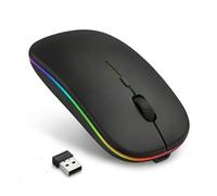 Wireless Mouse Rechargeable, Dual Mode 2.4G+BT Silent Slim Bluetooth Mouses