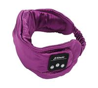 Wireless Music Eye Cover, HiFi Stereo, Stable Call, 13 Hours Play Time, Silk Fabric, For Sleep, With Shocking Bass Effect (Purple