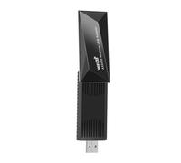 Wireless Network Adapter WiFi 6E USB3.0 2.4G 5G 6G 5400Mbps Driver Free Triple Channel High-Speed Wireless USB WiFi Adapter with Multiple Encryption Safe Surfing Stable Faster Black
