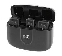 Wireless Noise Cancelling Lavalier Microphone High Definition Sound for Mobile Phone Live Streaming Ideal for Outdoor Recording ABS Material