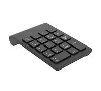 Wireless Number Keypad, 2.4GHz Portable Mini USB Numeric Pad 18 Keys Financial Accounting Keyboard Extensions for Laptop, PC, Desktop, Surface Pro, Notebook(Black)