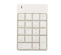 Wireless Numeric Keypad 18 Keys USB Number Pad for Financial Applications, Plug and Play for 7, Small and Compact (White)