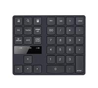 Wireless Numeric Keypad, 2.4G Number Pad 35-Keys Financial Accounting Rechargeable Number Keyboard for Laptop Desktop