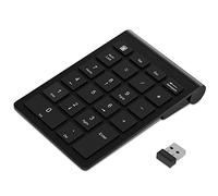 Wireless Numeric Keypad, 2.4GHz Portable Number Pad with USB Receiver, 22-Key Number Pad, for Laptop/Notebook, Desktop/PC Computer Compatible with Windows and OS X System(Black)
