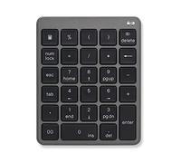 Wireless Numeric Keypad, Portable 28-Key Numeric Pad Mini Financial Accounting Number Keyboard Extensions, for Laptop, PC, Desktop, Surface Pro, Notebook (Grey)
