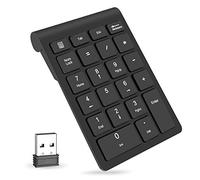 Wireless Numeric Keypads, 22 Keys Portable 2.4GHz Financial Accounting Number Keyboard Pad Extensions for Laptop, PC, Desktop, Surface Pro, Notebook