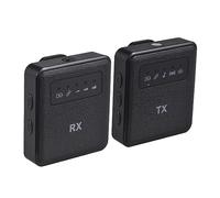 Wireless Omnidirectional Collar Clamp/Holder Microphone Set for Interview Live Show Vlog Speech, Portable Rechargeable Mic System for Outdoor Broadcast, 2 Transmitters and 1 Receiver (1