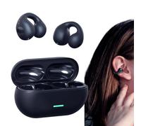 Wireless Open Ear Earphones - True Clip Sport Headset, BT5.3 HiFi Stereo Sound, Lightweight Secure Fit | 400mAh Charging Case 1-2H Fast Charge, Stable Connection For Cycling Training Office Travel Out
