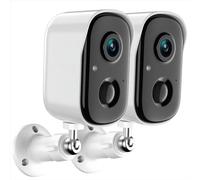 Wireless Outdoor Security Camera, 2K Battery Powered CCTV with AI Motion Detection, Siren & Spotlight, WiFi Surveillance for Home, Indoor/Outdoor Use, 2-Way Talk, Night Vision, IP65, Cloud/SD (2 Pack)