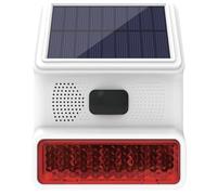 Wireless Outdoor Siren with Solar Panel - Loud Alarm & Flashing Strobe, IP65, for Cabin/Carport/Build Site/Shed/Porch, Compatible with PG103; PG107; PG108;PG105 Home Security Systems