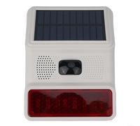 Wireless Outdoor Solar Siren With Flashing Light Strobe 433MHz Frequency For Home Security Alarms Waterproof And Weatherproof Construction(Wireless)