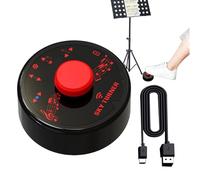 Wireless Page Turner Pedal, Rechargeable Foot Controller, Hands-Free App Compatible for Tablets Phones Laptops, Ergonomic Live Stream Teleprompter Accessory for Keyboard Music Reading Presentation