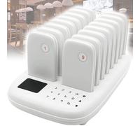 Wireless Paging System with Call Button Kit - Touch Operation, 2 Calling Modes for Restaurants, Cafes, Food Trucks, Factories, Hotels