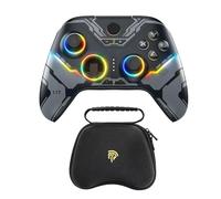 Wireless PC Gamepad, Bluetooth Joystick Controller for PC Windows, Ni&nt&en&do Sw&it&ch, Android/iOS, RGB, Ha&ll Effect(X15 Carry Case)