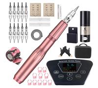 Wireless Permanent Makeup Machine Wireless Eyebrow Tattoo Machine - Micro-Needling Device with Portable Power Source,Beauty Tool for Professional Eyebrow Artistry,Rose Gold