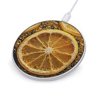 Wireless Phone Charger 10W Charging Pad,Citrus Juice Artprinted for Mobile Phones with Wireless Charging Function
