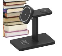 Wireless Phone Charger, 15W Fast Charging Stand, Compact Dock 6in Portable Design, ABS Material Details, Charging Station with Multifunction Holder, Cell Mobile Device Charger