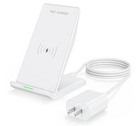 Wireless Phone Charger Stand,15W Fast Android Wireless Charger Station for iPhone 17/17 Air/17 Pro Max/15/14/13, 15W Fast Charging for Samsung Galaxy S23 S22 S21 with 20W USB C Charging Block Adapter