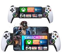 Wireless Phone Controller for iPhone/Android/Switch 1/2/OLED/iPad Mini With Hall Joystick, LED Mobile Gaming Controller for iOS Support Xbox Cloud, Steam Link, GeForce Now, Arcade,Call of Duty, Roblox