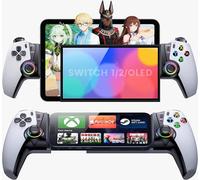 Wireless Phone Controller for iPhone/Android/Switch 1/2/OLED/iPad Mini With Hall Joystick, LED Mobile Gaming Controller for iOS Support Xbox Cloud, Steam Link, GeForce Now, Arcade,Call of Duty, Roblox